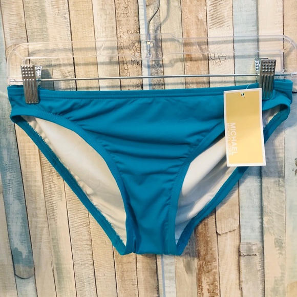 NWT Michael Kors Teal Smoothing Lift Bikini Bottom - Picture 2 of 5